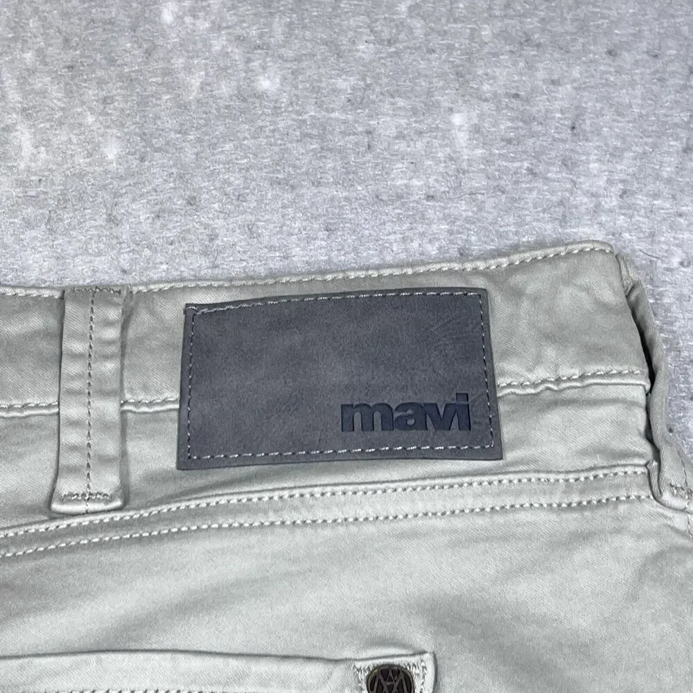 Mavi Zach Pants Mens Size 42 Gray Twill Zach Straight Leg Jeans Inseam 31 Pocket